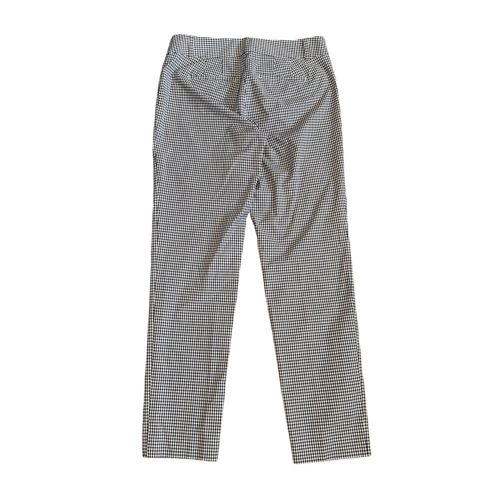 Talbots Pants Womens Size 2 Navy Blue Check Ankle Trousers Preppy Casual